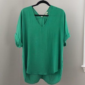 Green VNeck Blouse